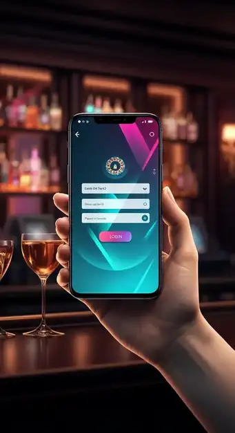 Interface de connexion sécurisée d'Hugo Bets Casino avec champs d'identifiants et bouton, affichant des éléments de design modernes.